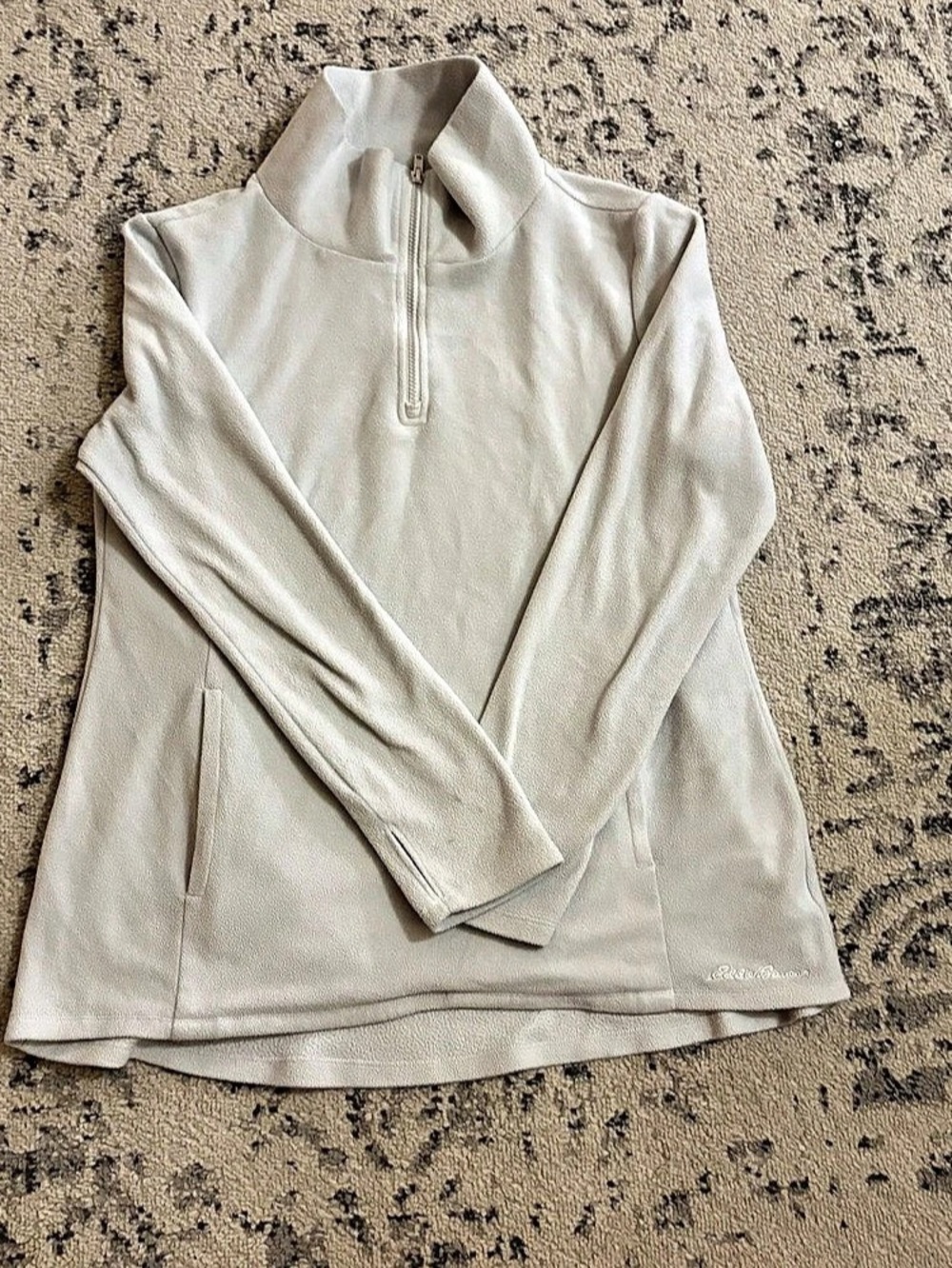 Eddie Bauer Fleece Jacket White Size Large